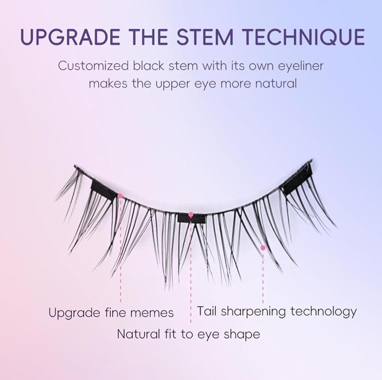 Magnetic Eyelashes without Applicator